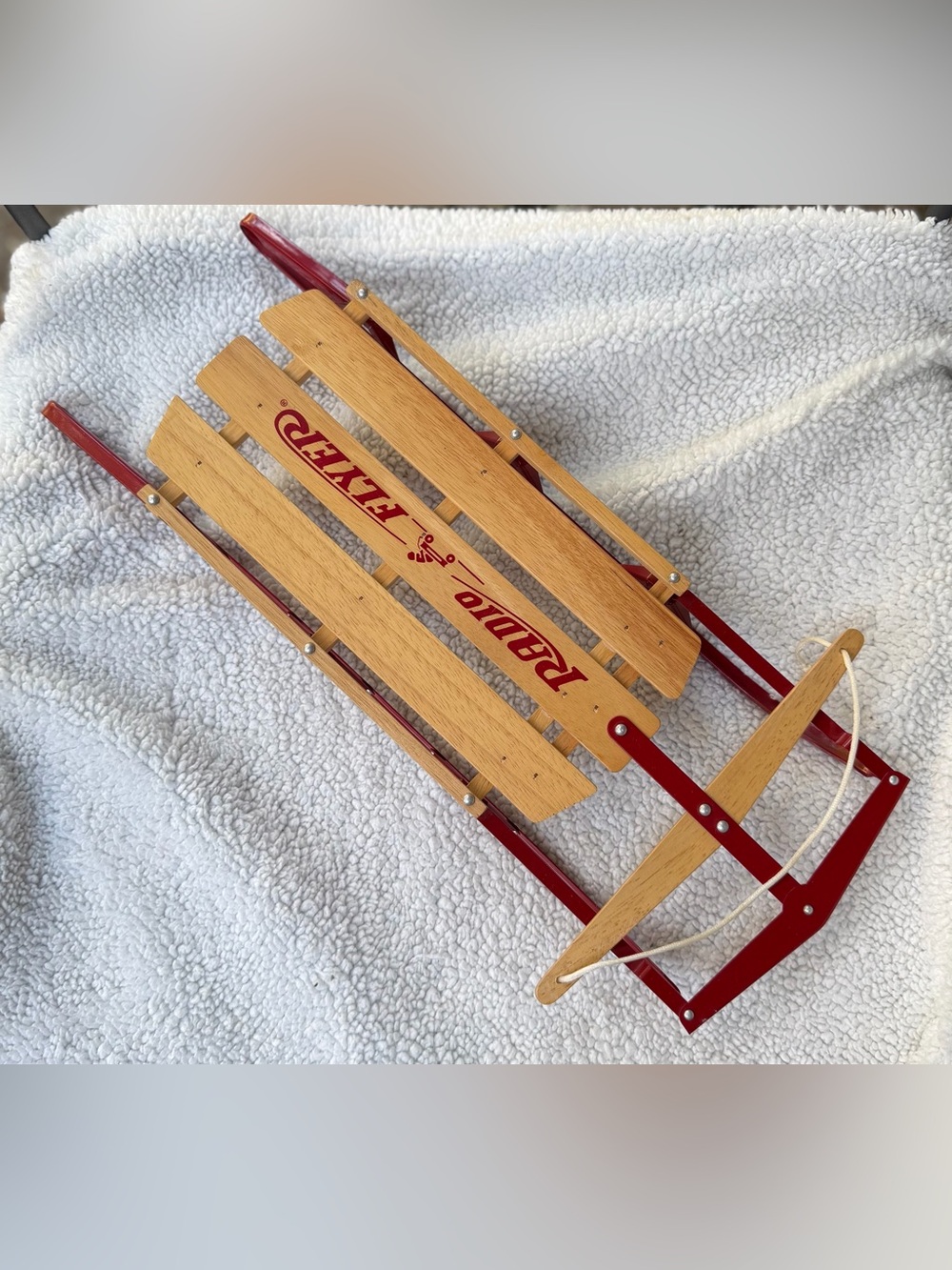 Vintage Radio Flyer Classic Wood & Red Metal Sled